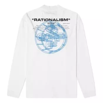 Футболка 3d logo printing round neck long sleeves white Off-White, белый