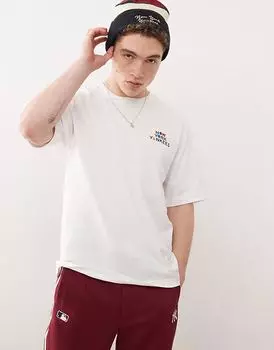 Футболка 47 Brand NY Yankees Primary с графическим принтом на спине белого цвета