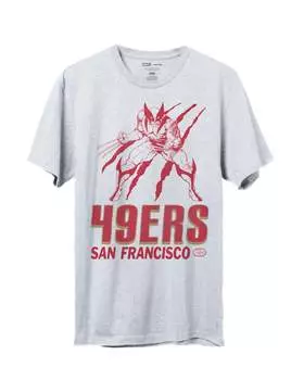 Футболка 49ers Marvel Wolverine Slash Junk Food Clothing, цвет heather grey