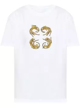 Футболка 4G с леопардовым принтом Givenchy, белый