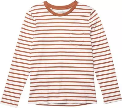 Футболка #4kids Essential Pocket Long Sleeve T-Shirt, цвет Tort Shell/Cream