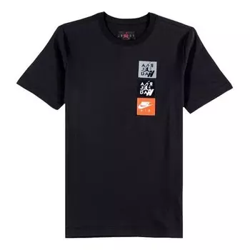 Футболка 4legacy тканые этикетки футболка Air Jordan, черный