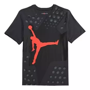 Футболка 6 повседневные спортивные с коротким рукавом Air Jordan, черный