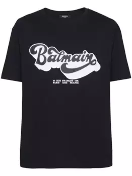 Футболка 70s с логотипом BALMAIN, черный