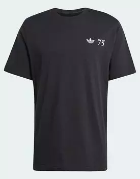 Футболка 75th anniversary sl 72 черного цвета adidas Originals
