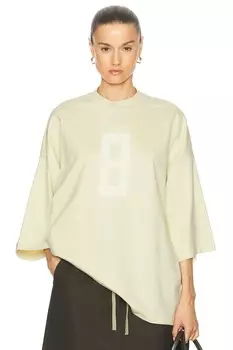 Футболка 8 Milano с вышивкой Fear of God, цвет Lemon Cream