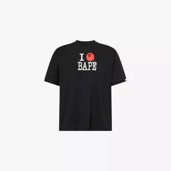 Футболка A Bathing Ape с принтом, черный
