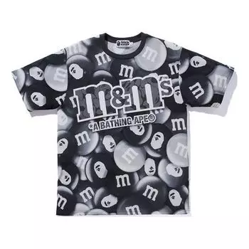 Футболка A Bathing Ape x M&Ms Monochrome Full Print T-Shirt 'Black'