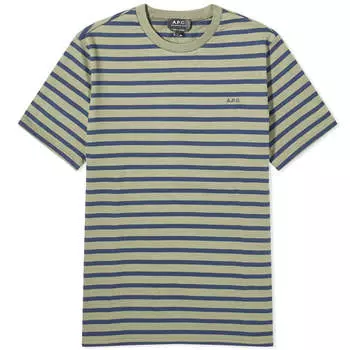 Футболка A.P.C. Emilien Stripe, цвет Khaki & Navy