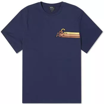 Футболка A.P.C. Isaac Logo, темно-синий