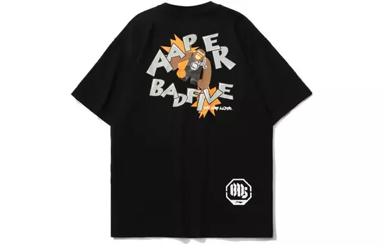 Футболка Aape X Badfive мужская черная Lining, черный