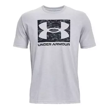 Футболка abc camo boxed logo short sleeve t-shirt 'light grey' Under Armour, серый