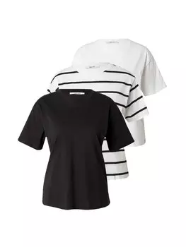 Футболка About You ASTRID, черный/белый