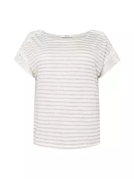 Футболка ABOUT YOU Curvy Karima, цвет Grey/White