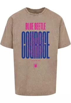 Футболка ABSOLUTE CULT Blue Beetle - Courage, цвет mottled brown
