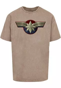 Футболка ABSOLUTE CULT Captain Marvel - Chest Emblem, бежевый