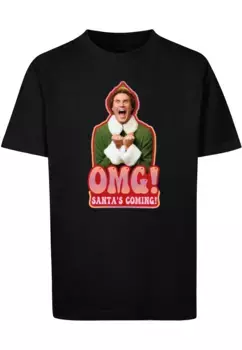 Футболка ABSOLUTE CULT "Детская мужская футболка ABSOLUTE CULT Elf - Santa Is Coming Basic ", черный