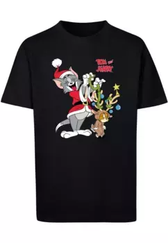 Футболка ABSOLUTE CULT "Мужская детская футболка ABSOLUTE CULT Tom And Jerry — Базовая футболка с изображением оленя", черный