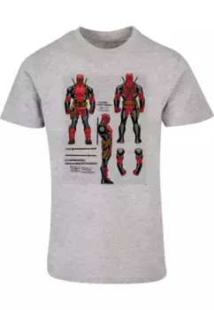 Футболка ABSOLUTE CULT "Мужская футболка ABSOLUTE CULT Deadpool - Планы фигурок", серый