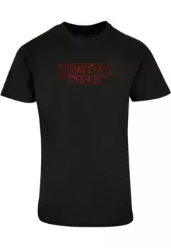 Футболка ABSOLUTE CULT "Мужская футболка ABSOLUTE CULT Stranger Things - Футболка со светящимся логотипом ", черный