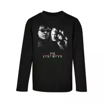Футболка ABSOLUTE CULT с длинным рукавом «ABSOLUTE CULT для мужчин и детей The Lost Boys - моноплакат с длинным рукавом», черный