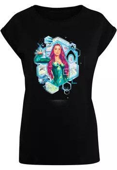 Футболка ABSOLUTE CULT Shirt Aquaman - Mera Geometric, черный