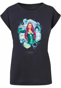 Футболка ABSOLUTE CULT Shirt Aquaman - Mera Geometric, темно-синий/светло-синий