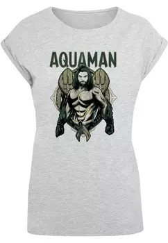 Футболка ABSOLUTE CULT Shirt Aquaman - Scales, пятнистый серый