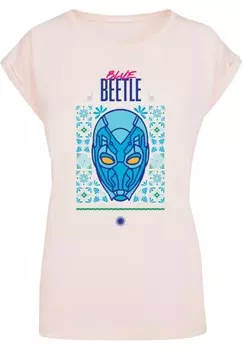 Футболка ABSOLUTE CULT Shirt Blue Beetle - Helmet, пастельный розовый