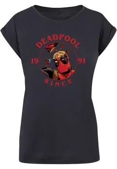 Футболка ABSOLUTE CULT Shirt Deadpool - Brain Damage, темно-синий