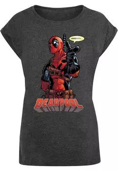 Футболка ABSOLUTE CULT Shirt Deadpool - Hey You, темно-серый