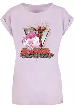 Футболка ABSOLUTE CULT Shirt Deadpool - Rides A Unicorn, фиолетовый