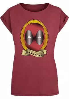 Футболка ABSOLUTE CULT Shirt Deadpool - Tattoo, цвет cherry red/cranberry