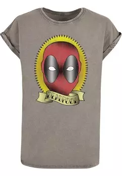 Футболка ABSOLUTE CULT Shirt Deadpool - Tattoo, цвет taupe/dark grey