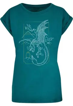 Футболка ABSOLUTE CULT Shirt Harry Potter - Dragon, цвет petrol