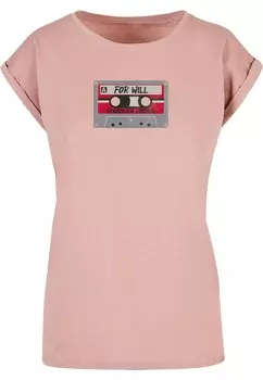 Футболка ABSOLUTE CULT Shirt Stranger Things - Cassette For Will, цвет pitaya/dusky pink