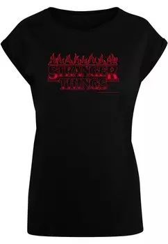 Футболка ABSOLUTE CULT Shirt Stranger Things - Flames, черный