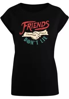Футболка ABSOLUTE CULT Shirt Stranger Things - Friends Dont Lie Hands, черный