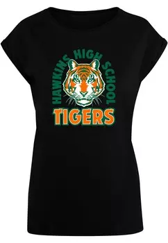 Футболка ABSOLUTE CULT Shirt Stranger Things - Hawkins Arch Tiger, черный