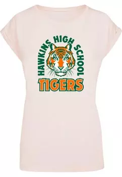 Футболка ABSOLUTE CULT Shirt Stranger Things - Hawkins Arch Tiger, розовый