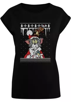 Футболка ABSOLUTE CULT Shirt Tom And Jerry - Fair Isle, черный
