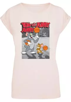Футболка ABSOLUTE CULT Shirt Tom and Jerry - Basketball Buddies, розовый
