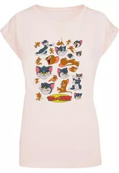 Футболка ABSOLUTE CULT Shirt Tom and Jerry - Many Faces, розовый