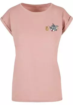 Футболка ABSOLUTE CULT Shirt Tom And Jerry - Classic Heads, темно-розовый