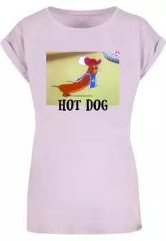 Футболка ABSOLUTE CULT Shirt Tom And Jerry - Hot Dog, лавандовый