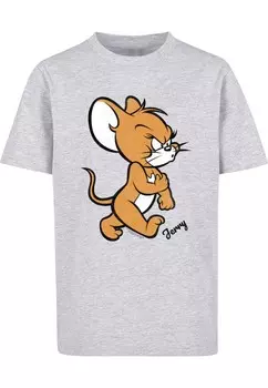 Футболка ABSOLUTE CULT Tom & Jerry - Angry Mouse, цвет mottled grey