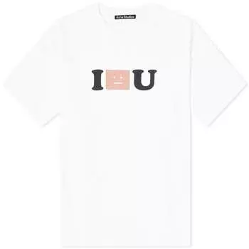 Футболка Acne Studios Exford I Face U, цвет Optic White