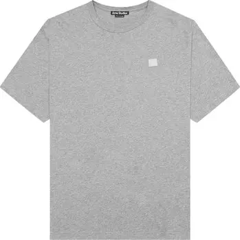 Футболка Acne Studios Face Logo Patch T-Shirt 'Light Grey Melange', серый
