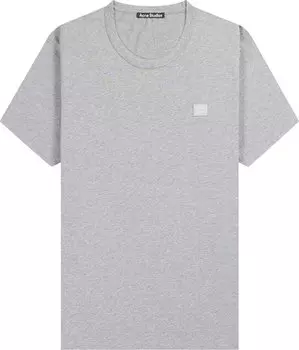 Футболка Acne Studios Face Logo T-Shirt 'Light Grey Melange', серый