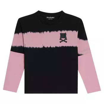 Футболка Acne Studios Kids Long-Sleeve Exford Cross Bones T-Shirt Black, черный